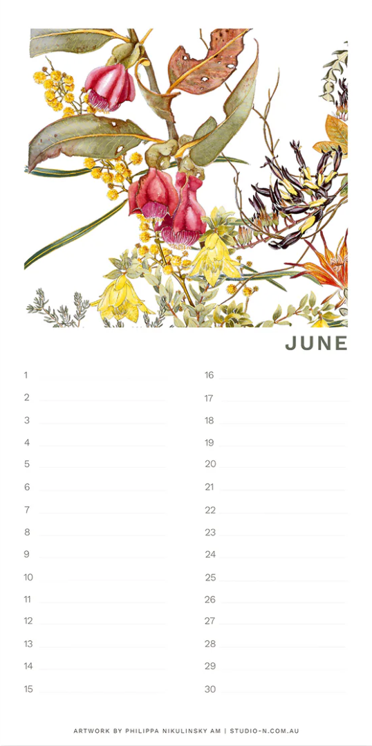 Perpetual Calendar - Wildflowers